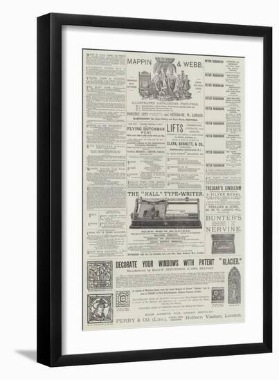 Page of Advertisements-null-Framed Giclee Print