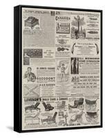 Page of Advertisements-null-Framed Stretched Canvas