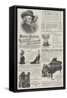 Page of Advertisements-null-Framed Stretched Canvas