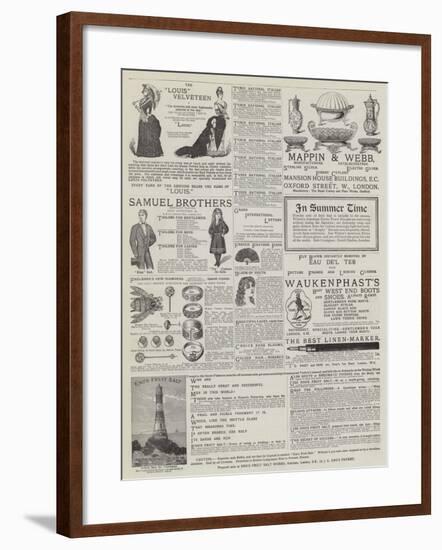 Page of Advertisements-null-Framed Giclee Print