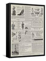 Page of Advertisements-null-Framed Stretched Canvas