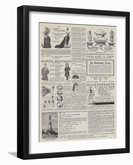 Page of Advertisements-null-Framed Giclee Print