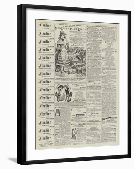 Page of Advertisements-null-Framed Giclee Print