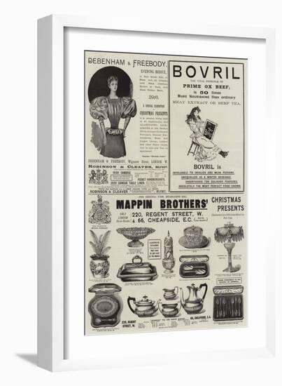 Page of Advertisements-null-Framed Giclee Print