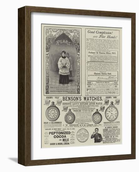 Page of Advertisements-null-Framed Giclee Print