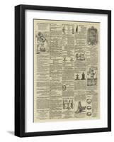 Page of Advertisements-null-Framed Giclee Print