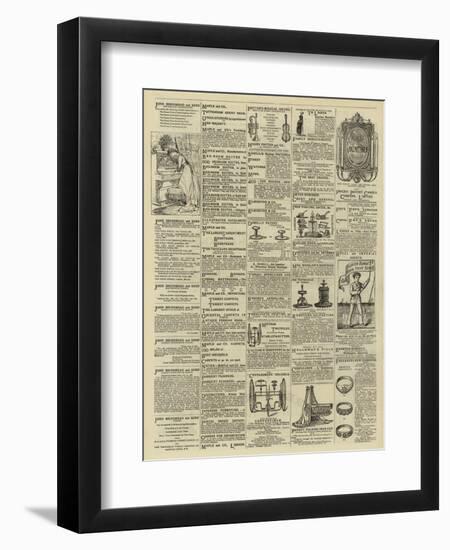 Page of Advertisements-null-Framed Giclee Print