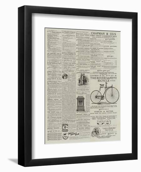 Page of Advertisements-null-Framed Giclee Print