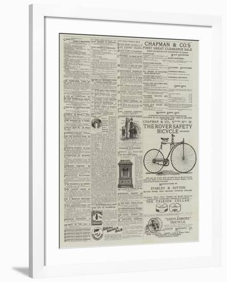 Page of Advertisements-null-Framed Giclee Print