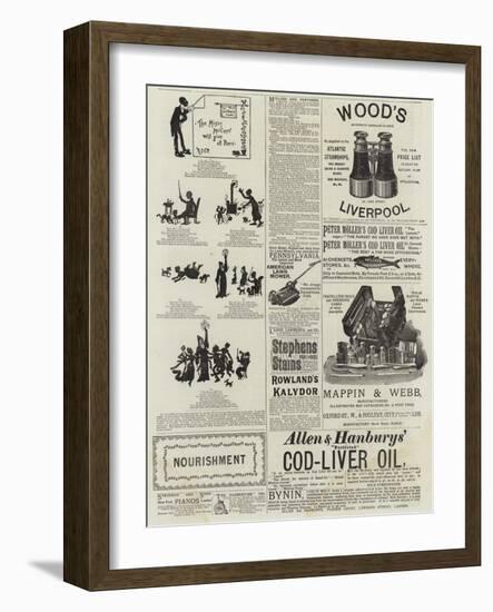 Page of Advertisements-null-Framed Giclee Print