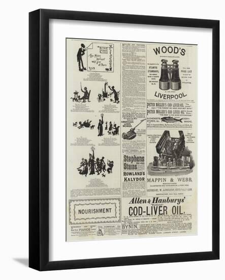 Page of Advertisements-null-Framed Giclee Print