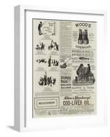 Page of Advertisements-null-Framed Giclee Print