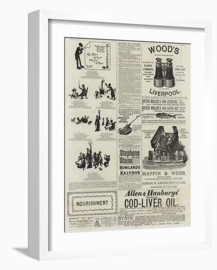 Page of Advertisements-null-Framed Giclee Print