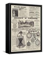 Page of Advertisements-null-Framed Stretched Canvas