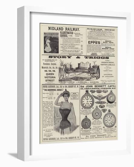 Page of Advertisements-null-Framed Giclee Print