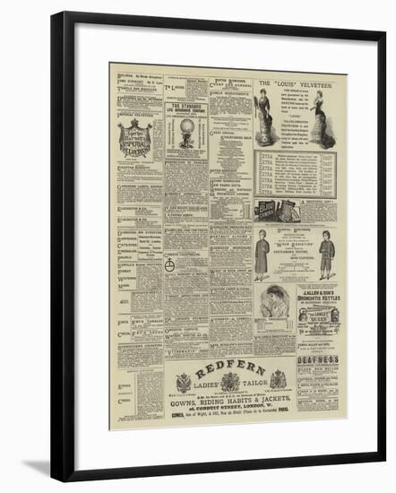 Page of Advertisements-null-Framed Giclee Print