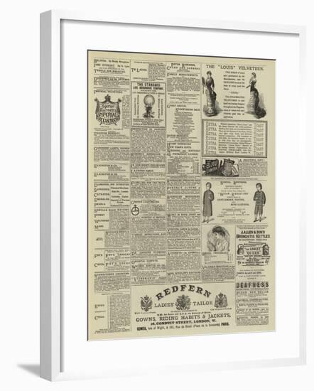 Page of Advertisements-null-Framed Giclee Print