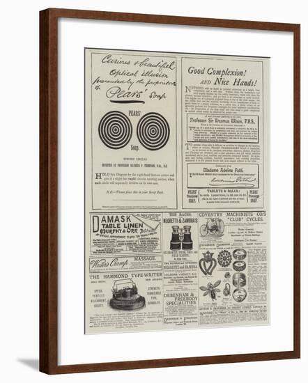 Page of Advertisements-null-Framed Giclee Print