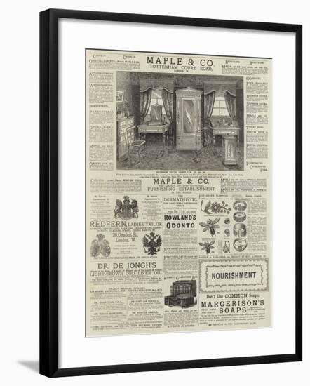 Page of Advertisements-null-Framed Giclee Print