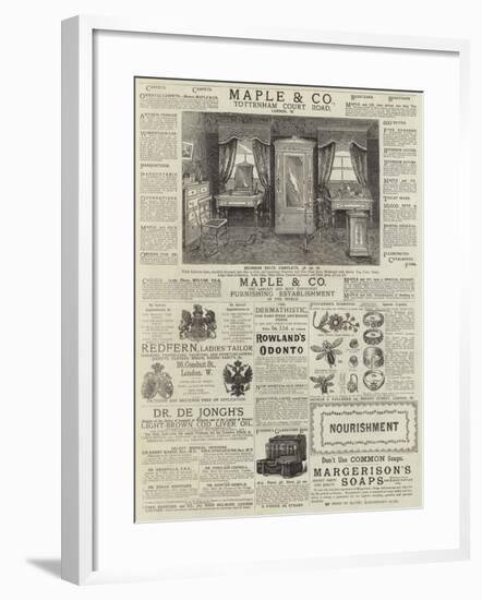 Page of Advertisements-null-Framed Giclee Print