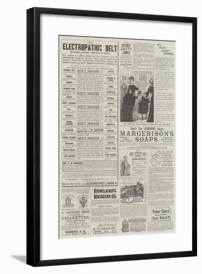 Page of Advertisements-null-Framed Giclee Print