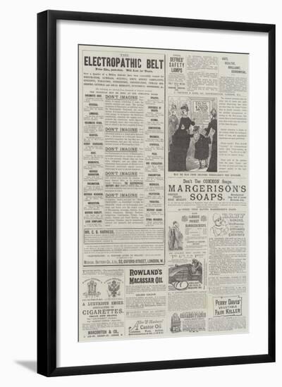 Page of Advertisements-null-Framed Giclee Print