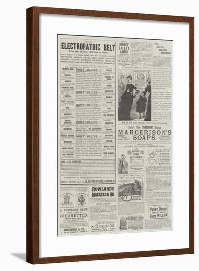 Page of Advertisements-null-Framed Giclee Print