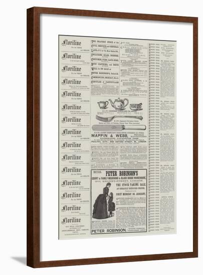 Page of Advertisements-null-Framed Giclee Print