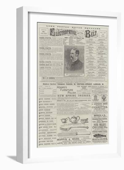 Page of Advertisements-null-Framed Giclee Print