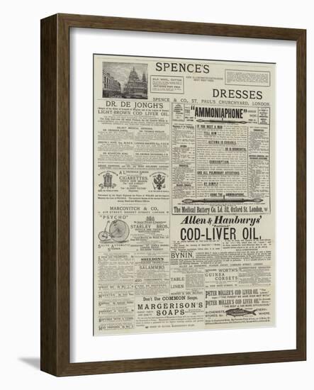 Page of Advertisements-null-Framed Giclee Print