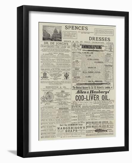 Page of Advertisements-null-Framed Giclee Print