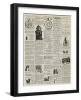 Page of Advertisements-null-Framed Giclee Print