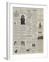 Page of Advertisements-null-Framed Giclee Print