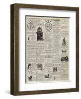 Page of Advertisements-null-Framed Giclee Print