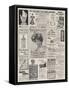 Page of Advertisements-null-Framed Stretched Canvas