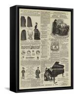 Page of Advertisements-null-Framed Stretched Canvas