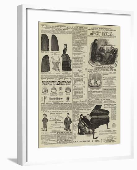 Page of Advertisements-null-Framed Giclee Print