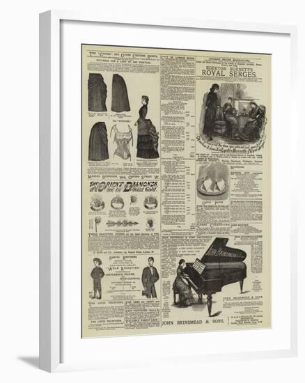 Page of Advertisements-null-Framed Giclee Print