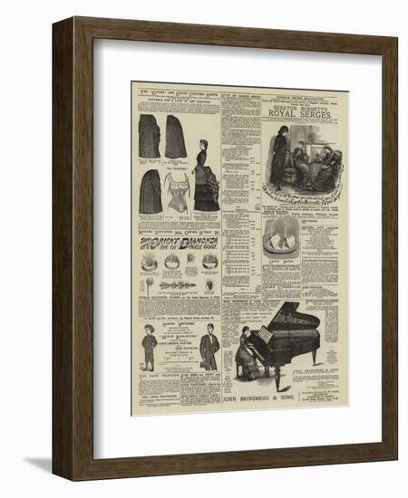 Page of Advertisements-null-Framed Giclee Print