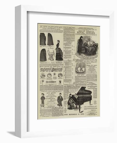 Page of Advertisements-null-Framed Giclee Print