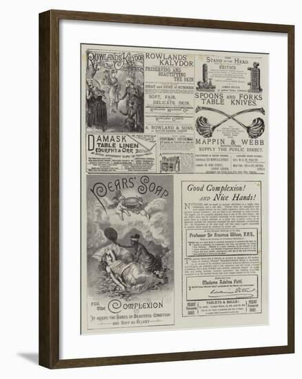 Page of Advertisements-null-Framed Giclee Print