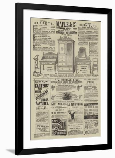 Page of Advertisements-null-Framed Giclee Print