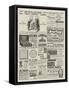 Page of Advertisements-null-Framed Stretched Canvas