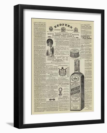 Page of Advertisements-null-Framed Giclee Print