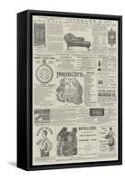 Page of Advertisements-null-Framed Stretched Canvas