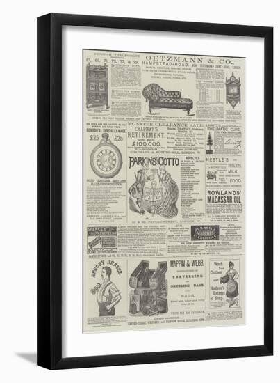 Page of Advertisements-null-Framed Giclee Print