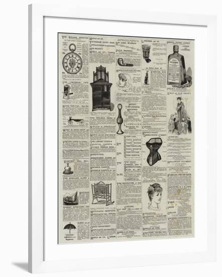 Page of Advertisements-null-Framed Giclee Print