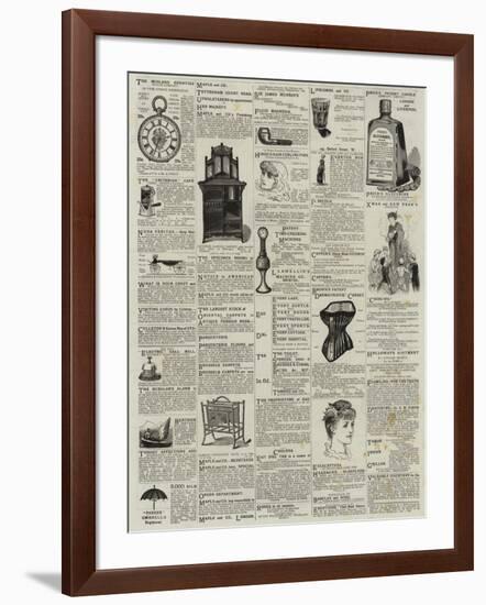 Page of Advertisements-null-Framed Giclee Print