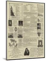 Page of Advertisements-null-Mounted Giclee Print