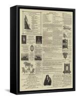 Page of Advertisements-null-Framed Stretched Canvas